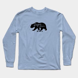 Papa Bear Gift Idea Black Long Sleeve T-Shirt